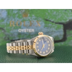 69173 Blue Dial With Diamonds - Full Set 26mm