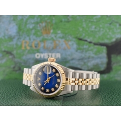 69173 Blue Dial With Diamonds - Full Set 26mm