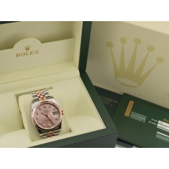 116231 Steel & Rose Gold With Pink Diamonds Dial - Full set 36mm