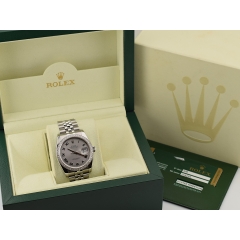 116234 Silver Roman Dial With After Diamonds Bezel - Full Set 36mm