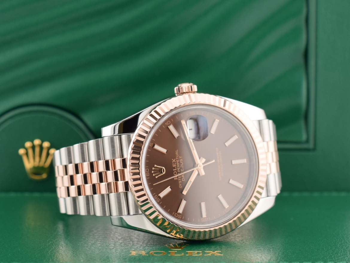 126331 Steel & Rose Gold With Chocolate Dial 41mm - New 2019