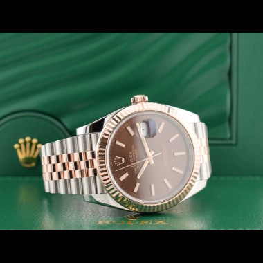 126331 Steel & Rose Gold With Chocolate Dial 41mm - New 2019