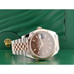 126331 Steel & Rose Gold With Chocolate Dial 41mm - New 2019