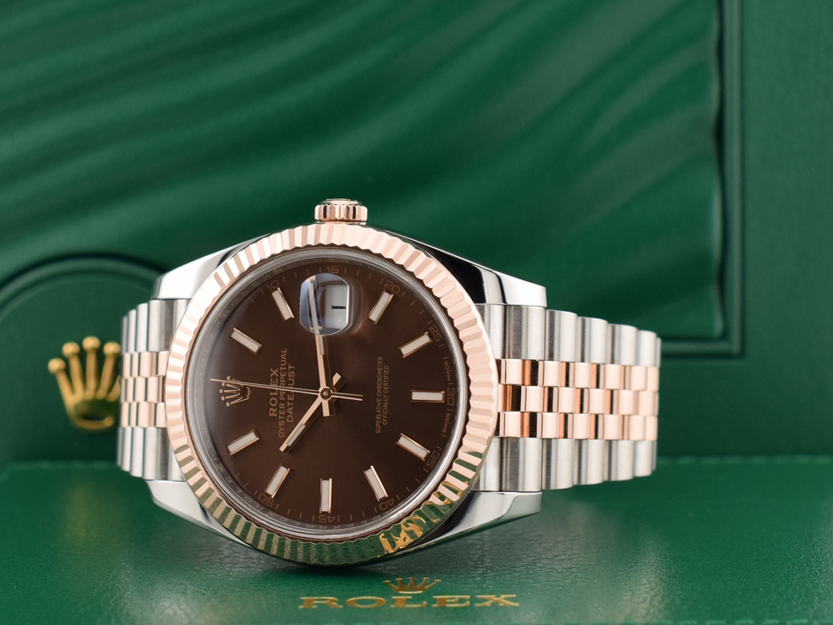 126331 Steel & Rose Gold With Chocolate Dial 41mm - New 2019