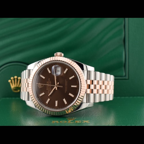 126331 Steel & Rose Gold With Chocolate Dial 41mm - New 2019