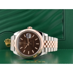 126331 Steel & Rose Gold With Chocolate Dial 41mm - New 2019