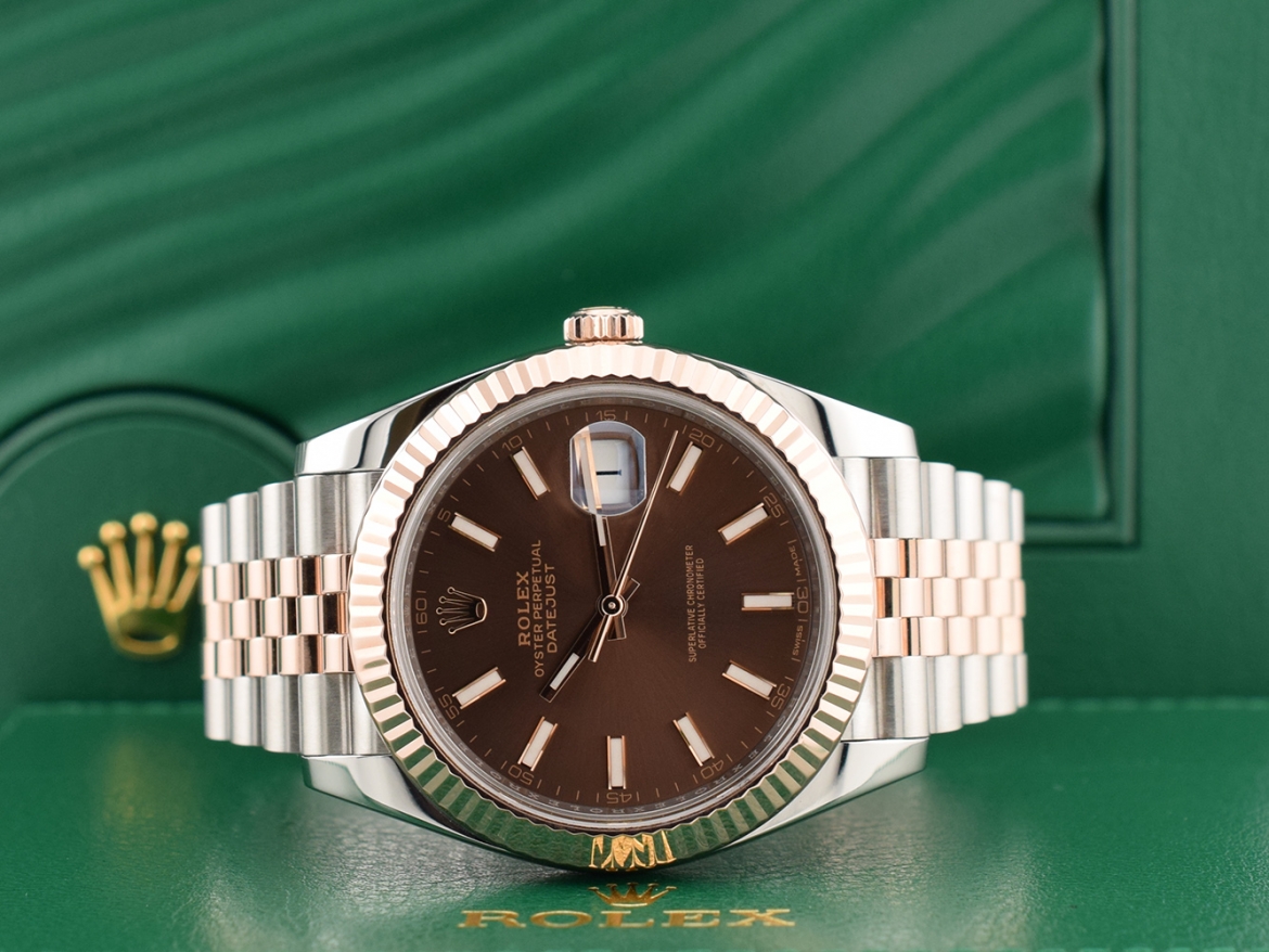 126331 Steel & Rose Gold With Chocolate Dial 41mm - New 2019
