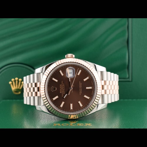 126331 Steel & Rose Gold With Chocolate Dial 41mm - New 2019