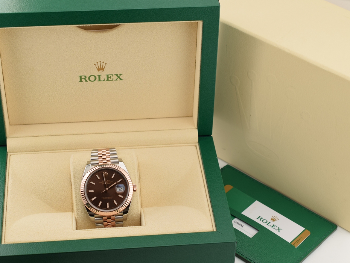 126331 Steel & Rose Gold With Chocolate Dial 41mm - New 2019