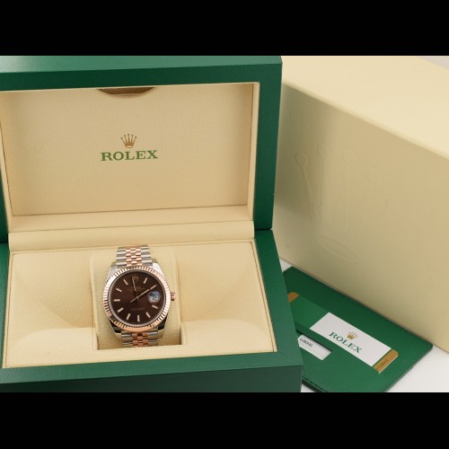 126331 Steel & Rose Gold With Chocolate Dial 41mm - New 2019