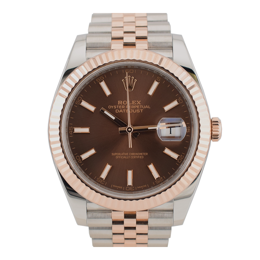 126331 Steel & Rose Gold With Chocolate Dial 41mm - New 2019