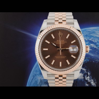 126331 Steel & Rose Gold With Chocolate Dial 41mm - New 2019