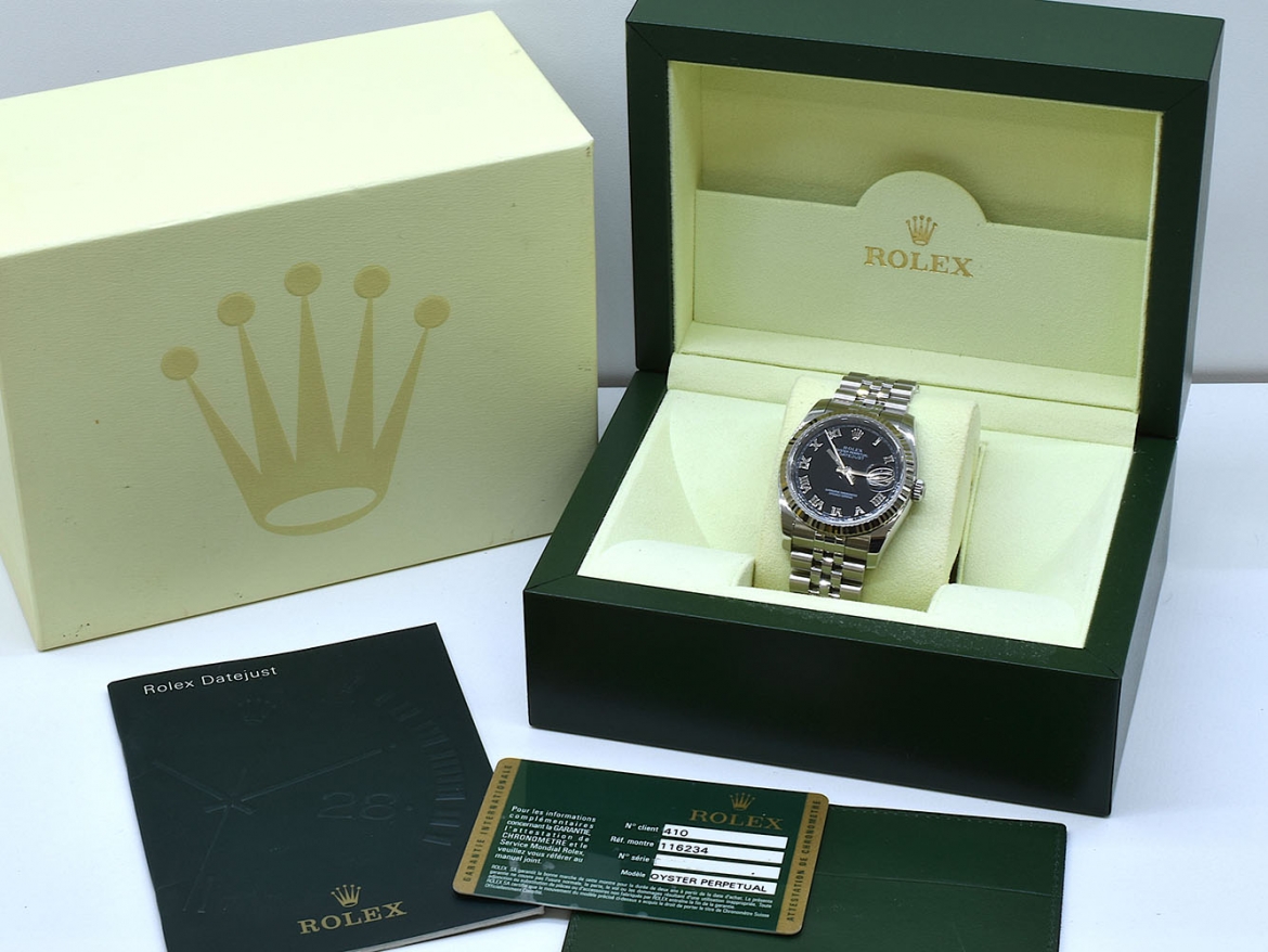 116234 Black Roman Dial - Full Set 36mm