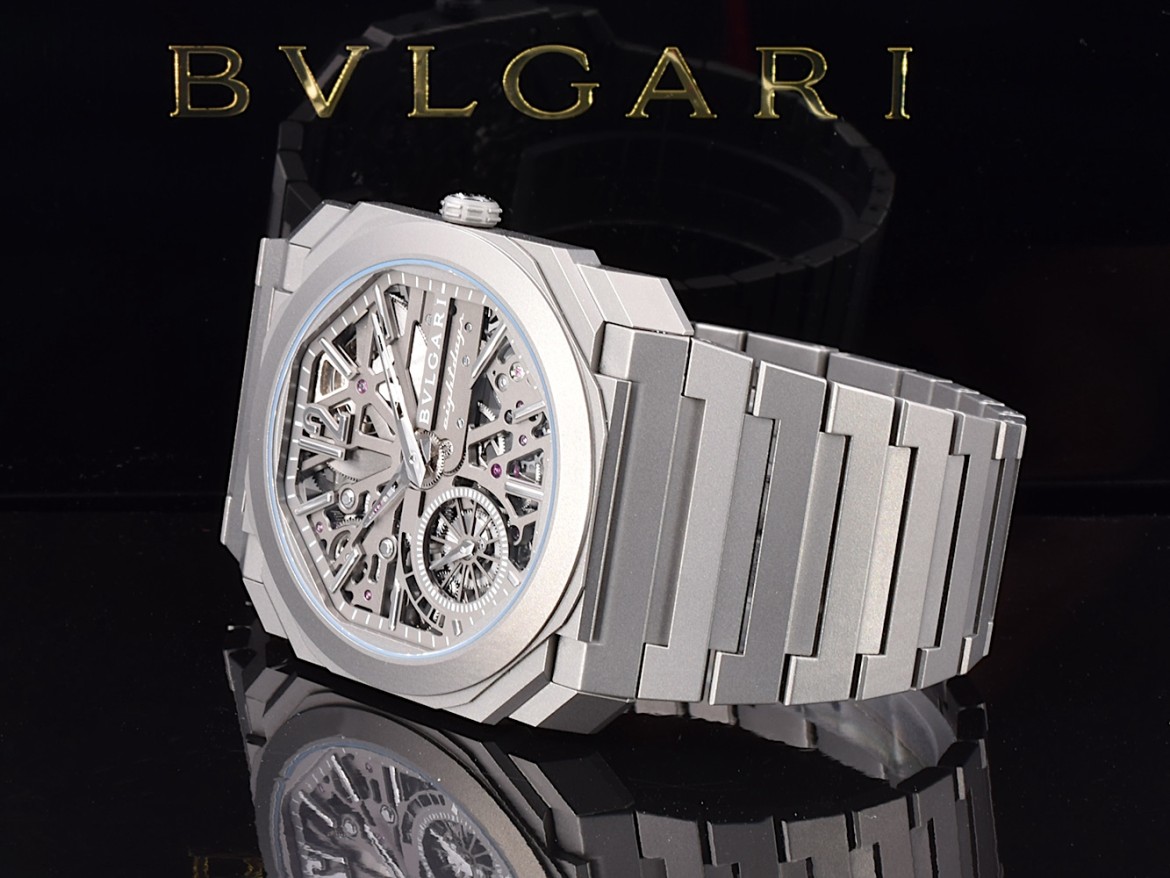 Octo FINISSIMO "8 Days" Ref. 103610 Extra Thin 40mm Automatic Titanium new