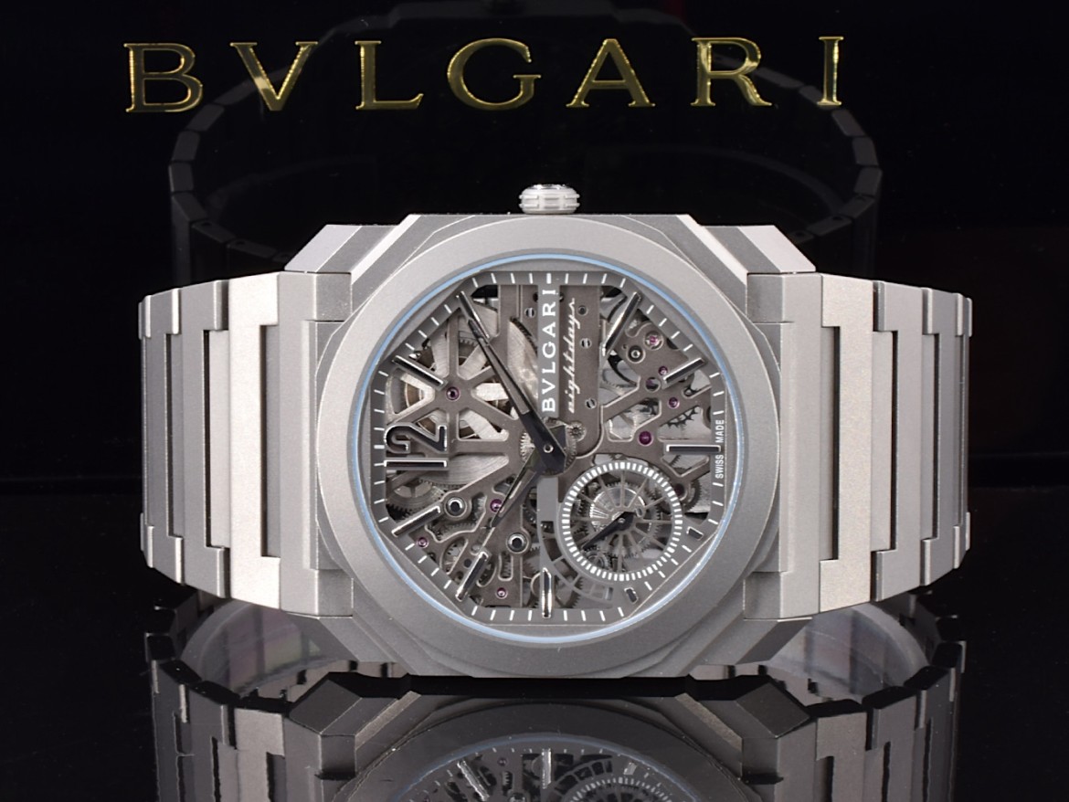Octo FINISSIMO "8 Days" Ref. 103610 Extra Thin 40mm Automatic Titanium new