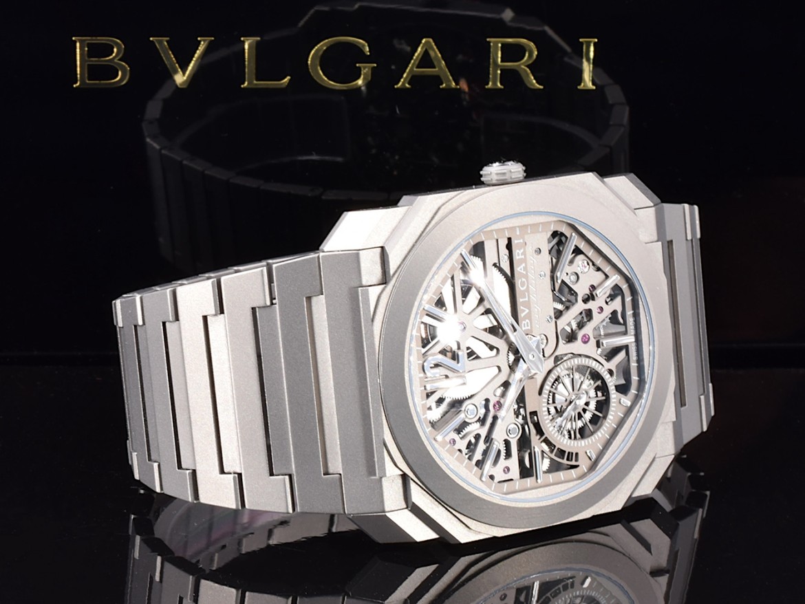 Octo FINISSIMO "8 Days" Ref. 103610 Extra Thin 40mm Automatic Titanium new