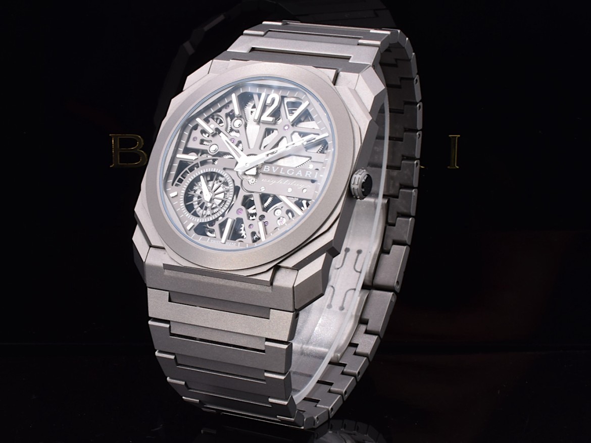 Octo FINISSIMO "8 Days" Ref. 103610 Extra Thin 40mm Automatic Titanium new