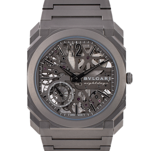 Octo FINISSIMO "8 Days" Ref. 103610 Extra Thin 40mm Automatic Titanium new