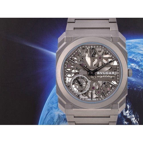 Octo FINISSIMO "8 Days" Ref. 103610 Extra Thin 40mm Automatic Titanium new