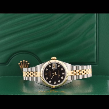69173 Black Dial With Diamonds - Full Set 26mm