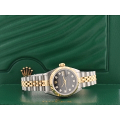 69173 Black Dial With Diamonds - Full Set 26mm