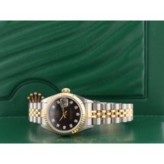 69173 Black Dial With Diamonds - Full Set 26mm