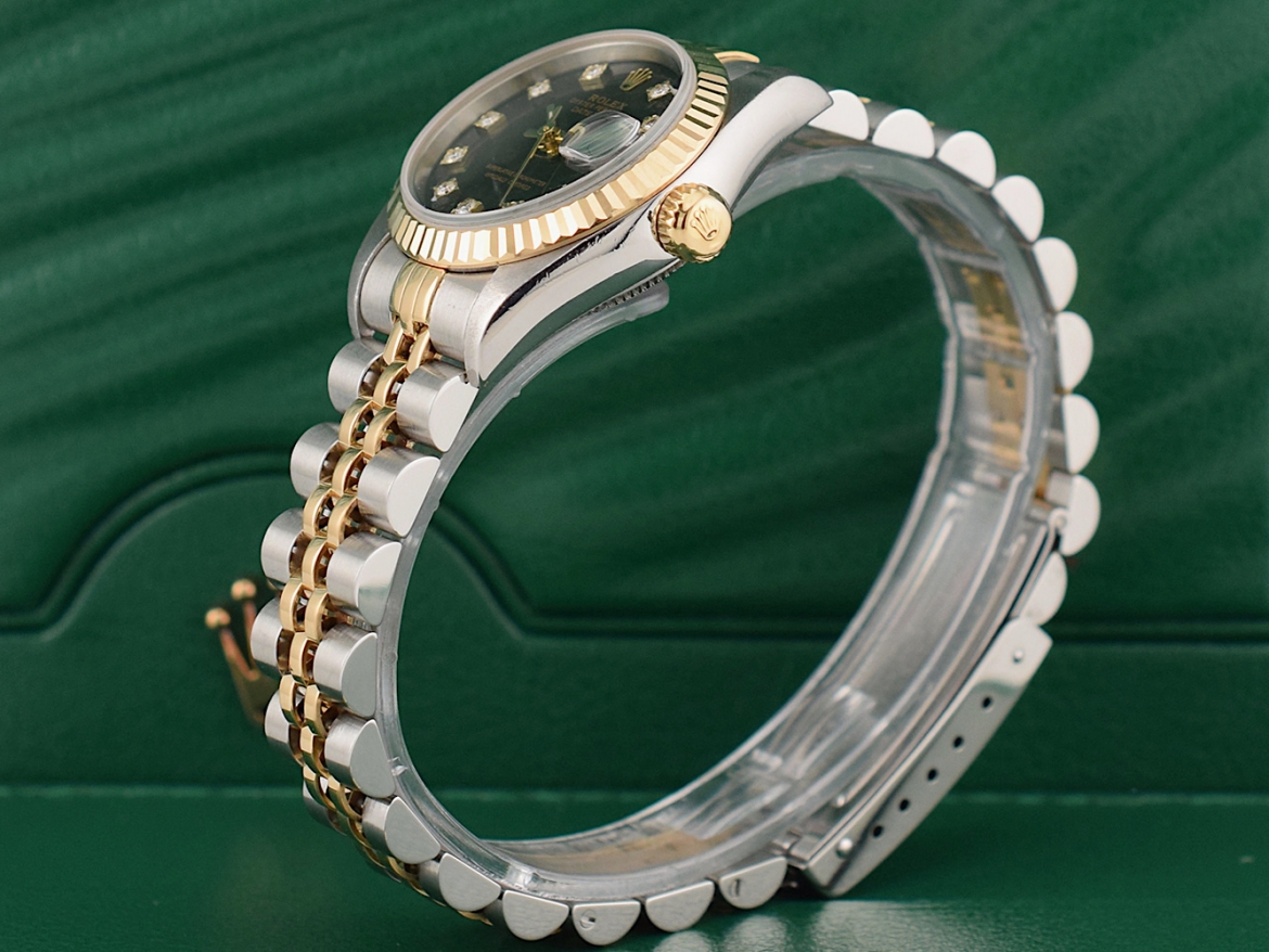 69173 Black Dial With Diamonds - Full Set 26mm