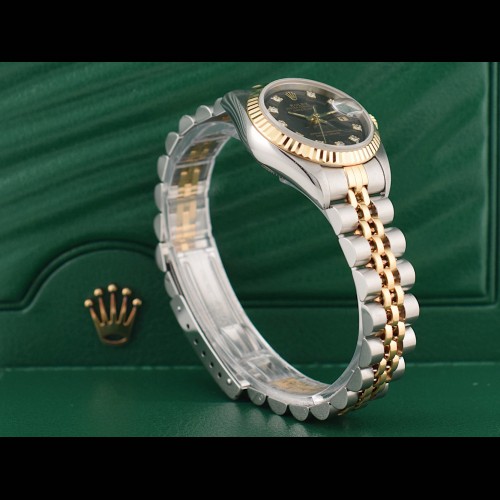 69173 Black Dial With Diamonds - Full Set 26mm