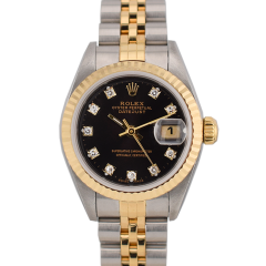 69173 Black Dial With Diamonds - Full Set 26mm