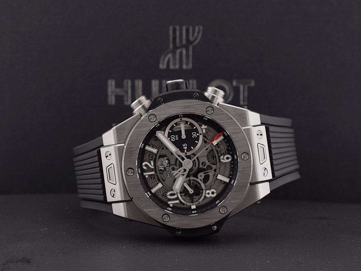 Unico Certified Chronograph 42MM Titanium Like New Box+Papers