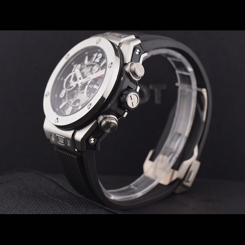 Unico Certified Chronograph 42MM Titanium Like New Box+Papers.       *