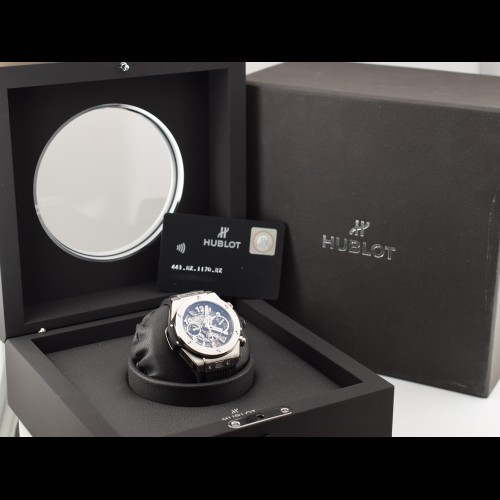 Unico Certified Chronograph 42MM Titanium Like New Box+Papers.       *