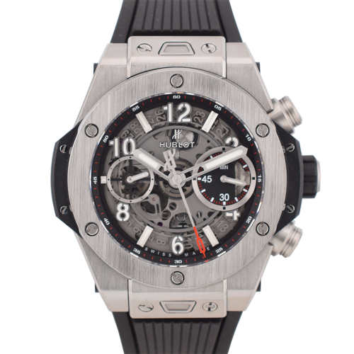 Unico Certified Chronograph 42MM Titanium Like New Box+Papers.       *