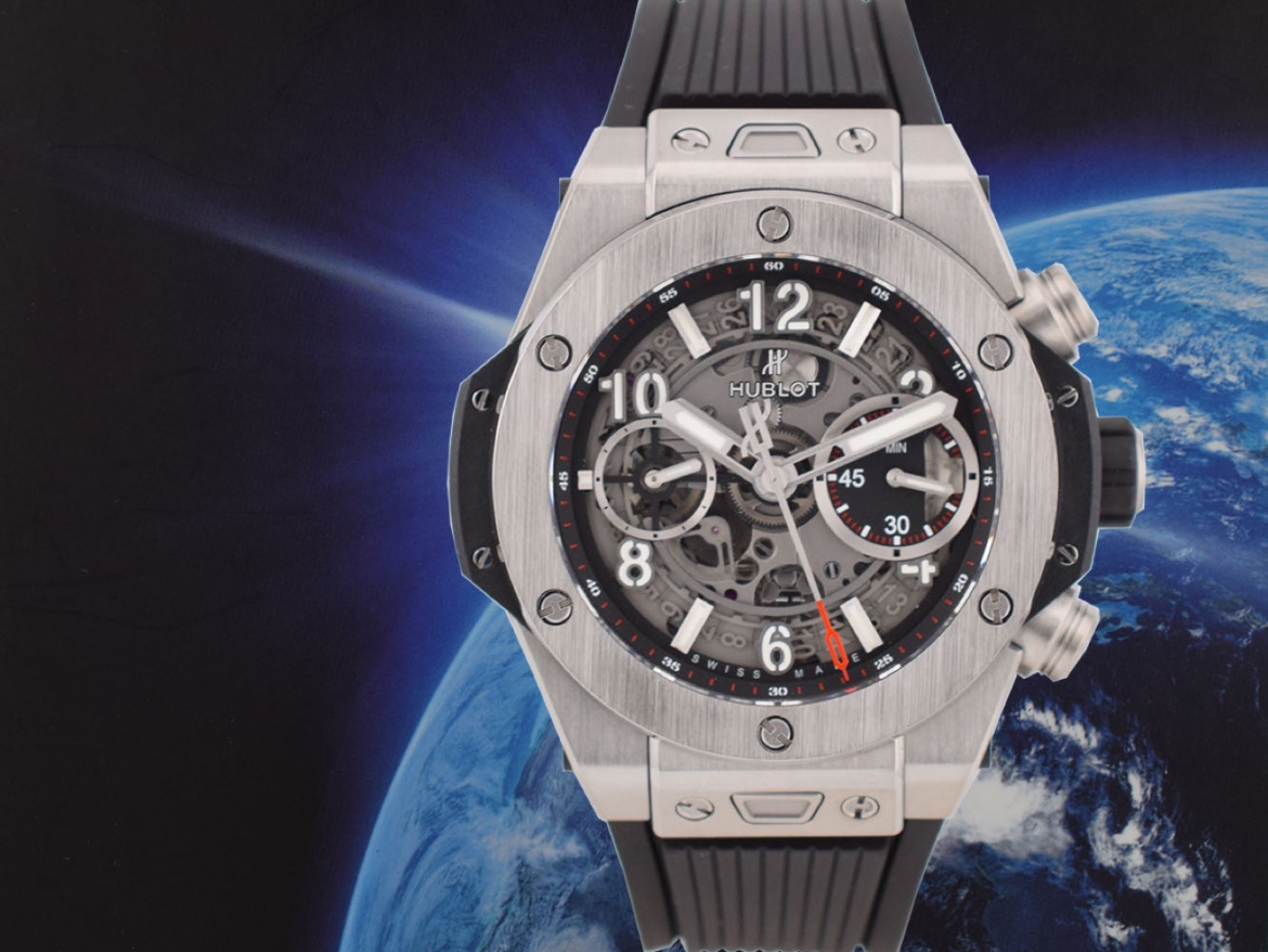 Unico Certified Chronograph 42MM Titanium Like New Box+Papers