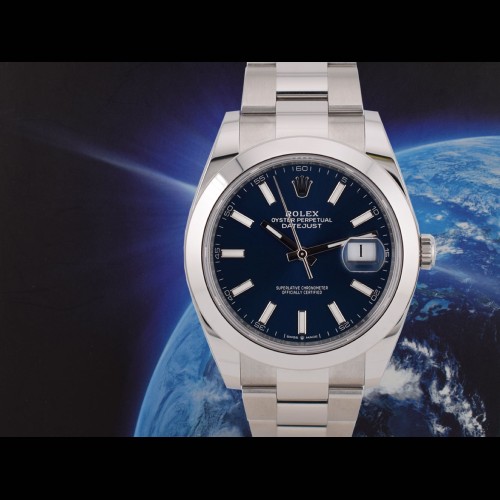 126300 Blue Index Dial 41mm - New 2024
