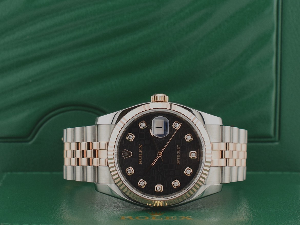 116231 Steel & Rose Gold With Black Jubilee Dial - Full Set 36mm