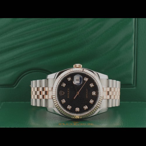 116231 Steel & Rose Gold With Black Jubilee Dial - Full Set 36mm