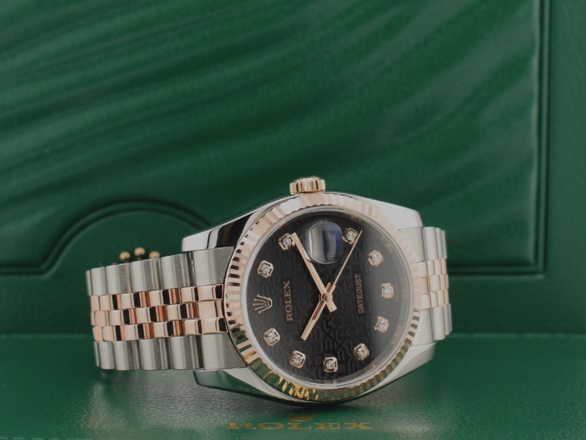 116231 Steel & Rose Gold With Black Jubilee Dial - Full Set 36mm