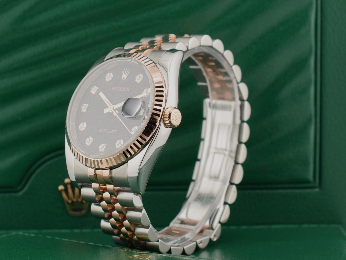 116231 Steel & Rose Gold With Black Jubilee Dial - Full Set 36mm