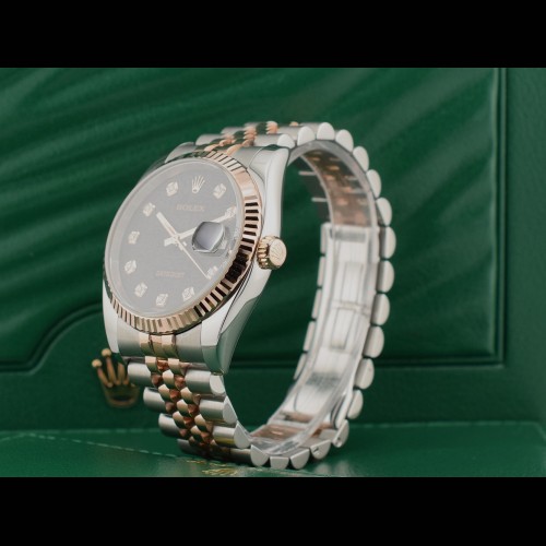 116231 Steel & Rose Gold With Black Jubilee Dial - Full Set 36mm