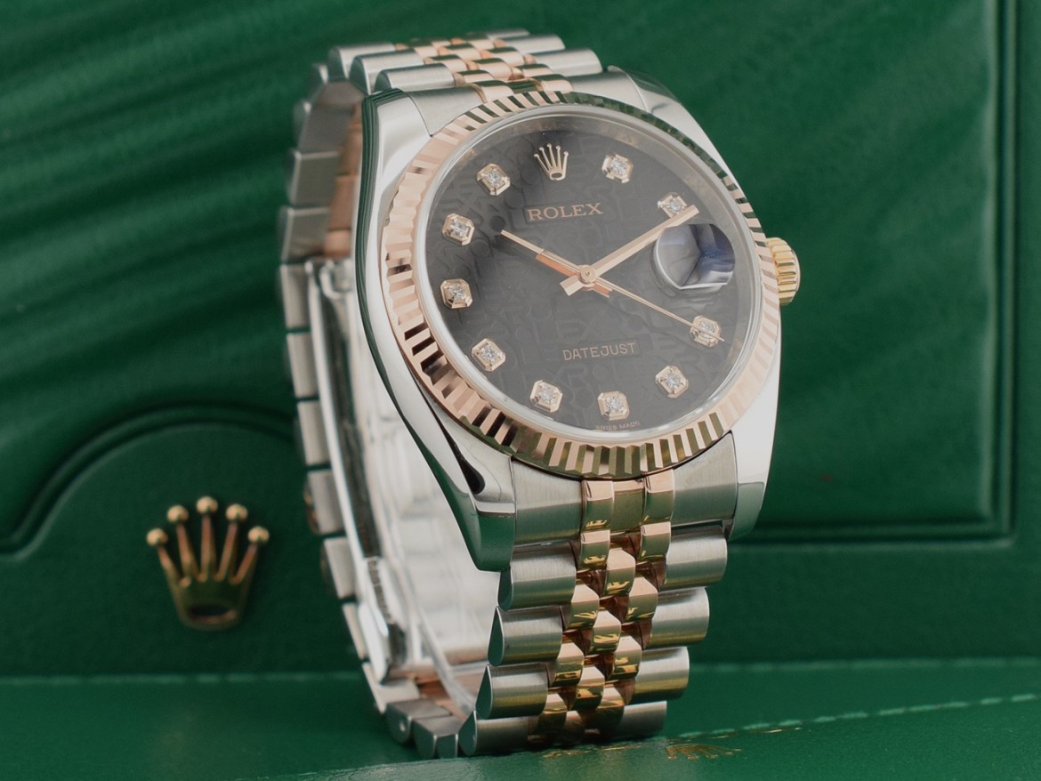 116231 Steel & Rose Gold With Black Jubilee Dial - Full Set 36mm