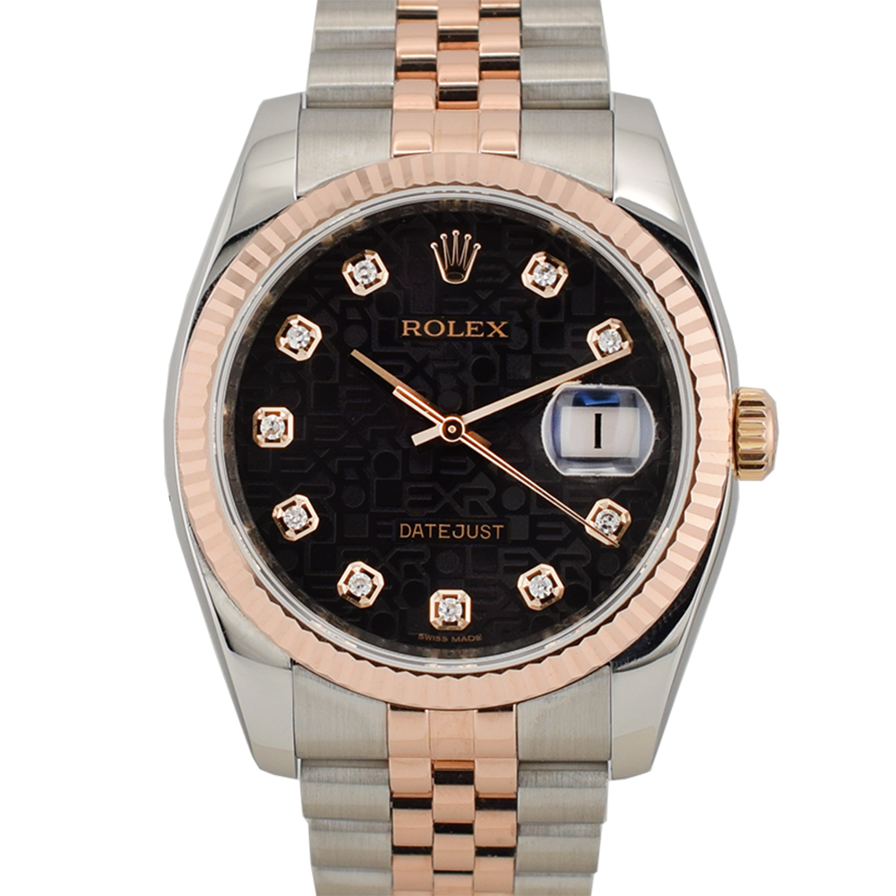 116231 Steel & Rose Gold With Black Jubilee Dial - Full Set 36mm