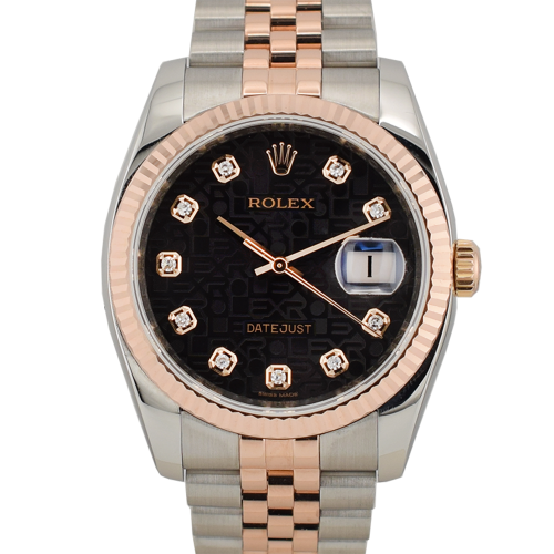 116231 Steel & Rose Gold With Black Jubilee Dial - Full Set 36mm