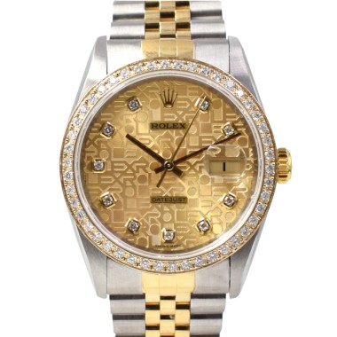 16233 Gold Jubilee Dial With Diamonds - After Diamonds Bezel