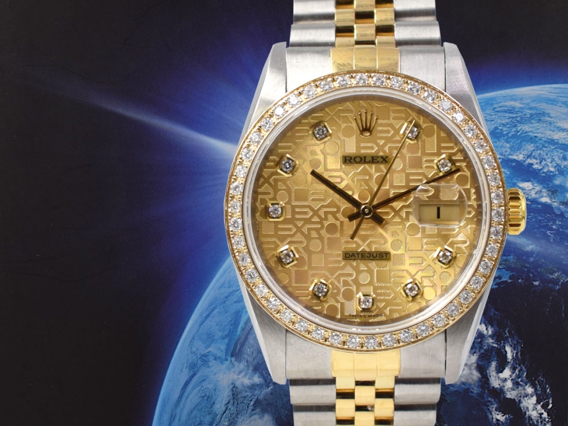16233 Gold Jubilee Dial With Diamonds - After Diamonds Bezel
