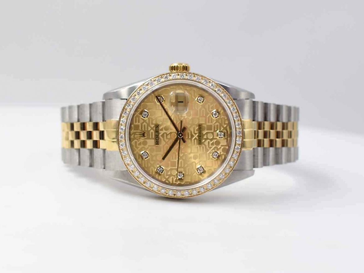 16233 Gold Jubilee Dial With Diamonds - After Diamonds Bezel