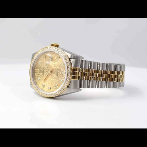 16233 Gold Jubilee Dial With Diamonds - After Diamonds Bezel