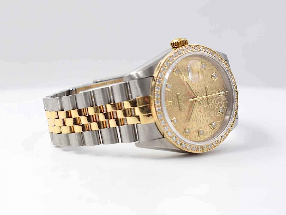 16233 Gold Jubilee Dial With Diamonds - After Diamonds Bezel