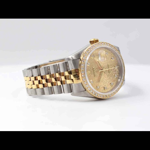 16233 Gold Jubilee Dial With Diamonds - After Diamonds Bezel