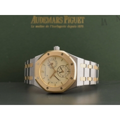 Dual Time Vintage  Ref 25730SA Gold Steel Papers  like new